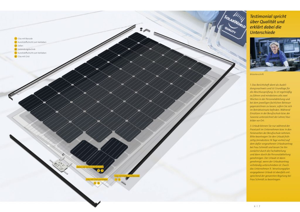 Broschüre über die Produktqualität bei SolarWorld