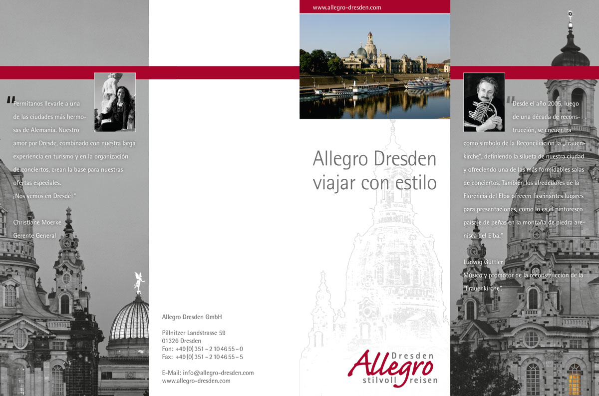 Imageprospekt von Allegro Reisen in spanischer Sprache