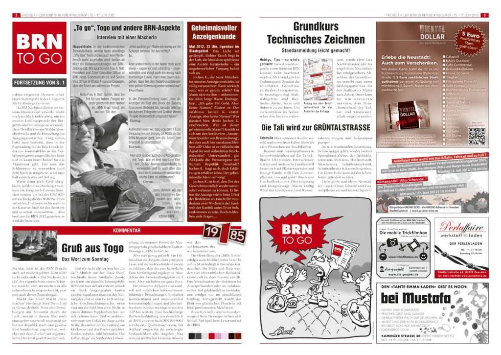 Satirezeitung zur Bunten Republik Neustadt