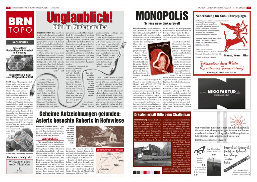 Satirezeitung zur Bunten Republik Neustadt