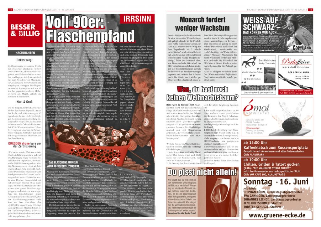 Satirezeitung zur Bunten Republik Neustadt