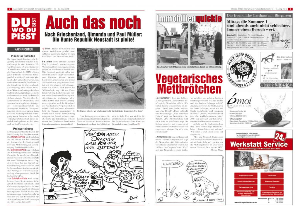 Satirezeitung zur Bunten Republik Neustadt