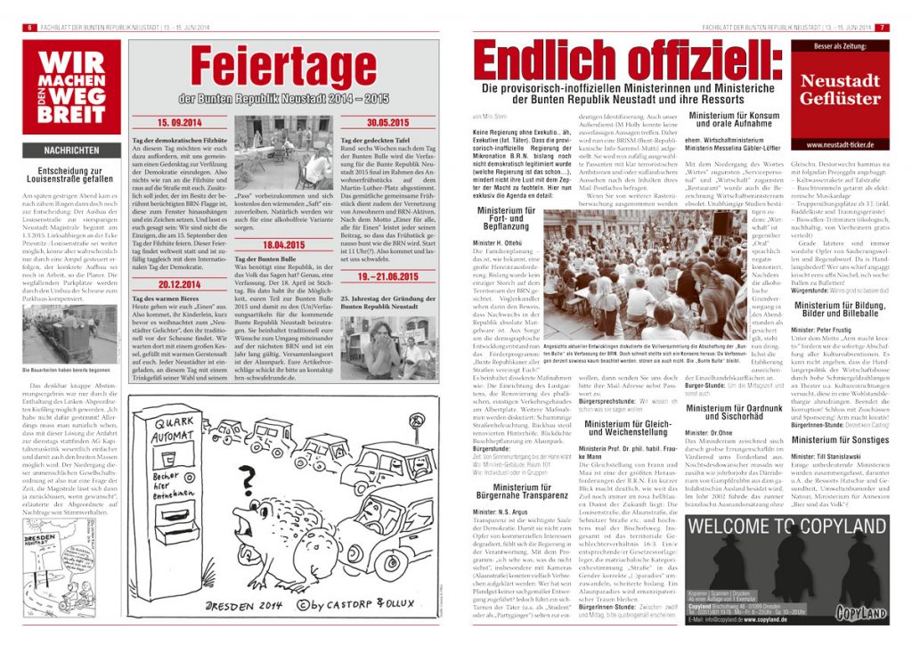 Satirezeitung zur Bunten Republik Neustadt