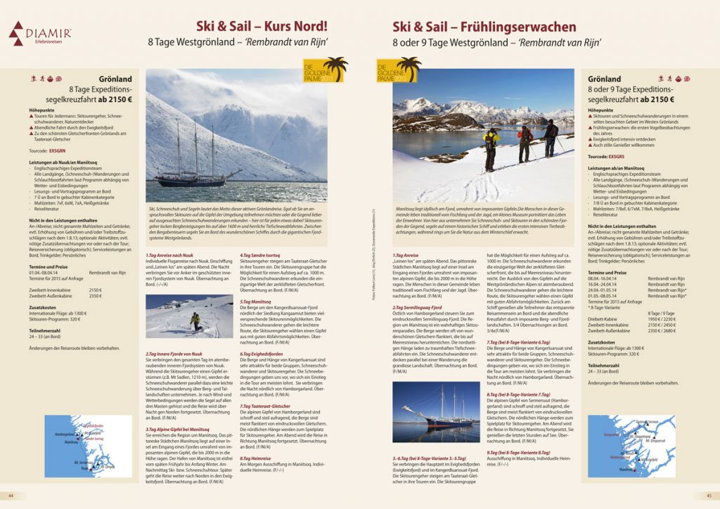 DIAMIR-Katalog Expeditionskreuzfahrten