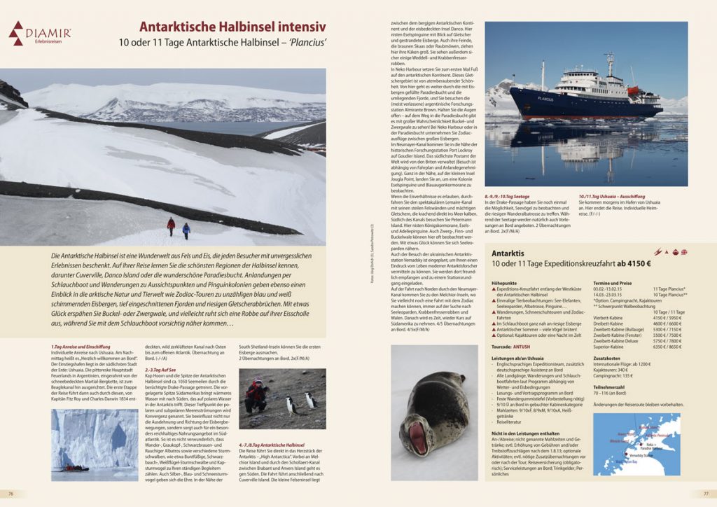 DIAMIR-Katalog Expeditionskreuzfahrten