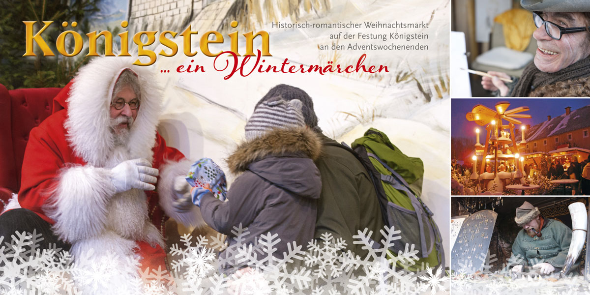 Neuland Postkarte Weihnachtsmarkt Königstein