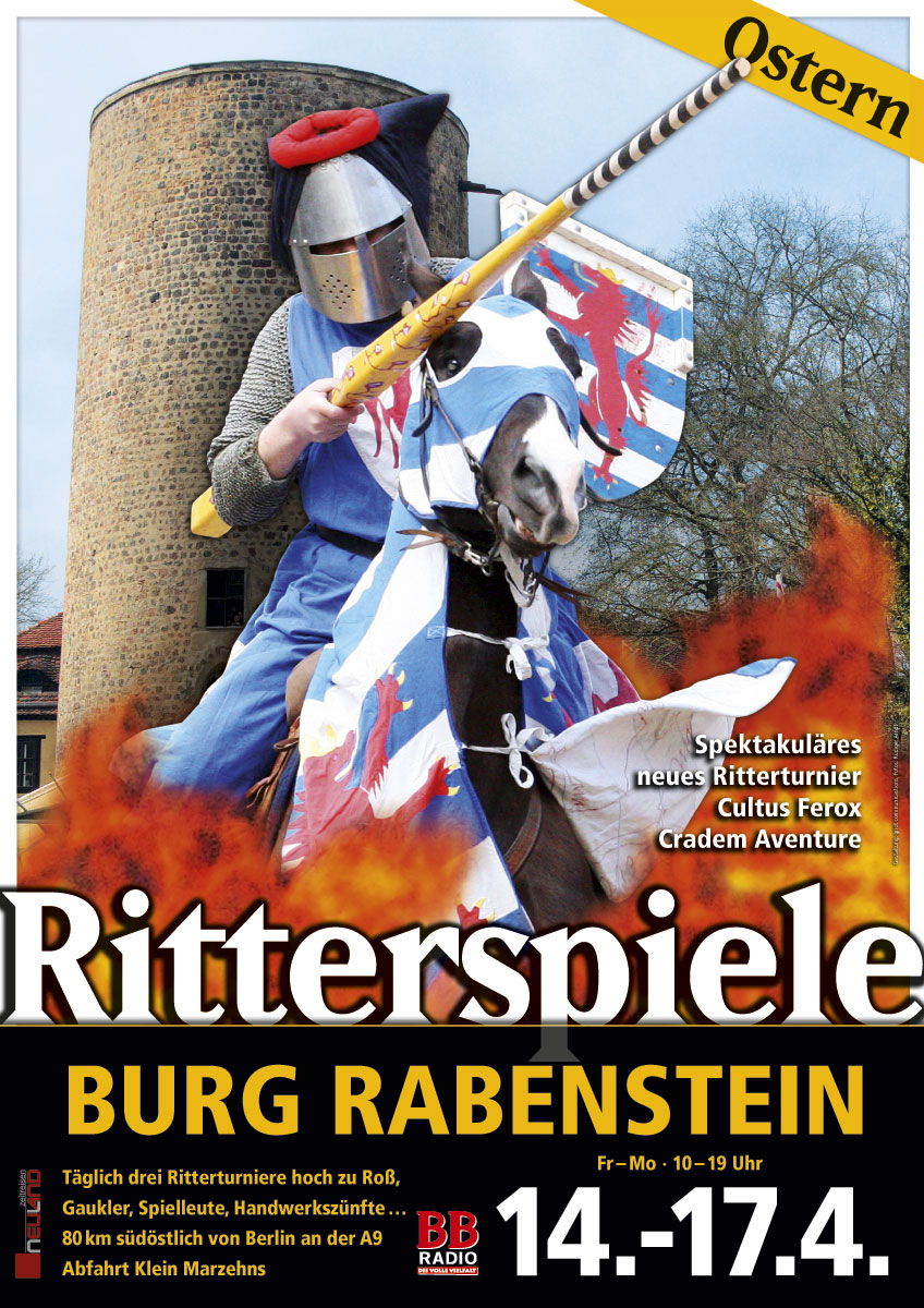 Neuland Plakat Ostern Ritterspiele Rabenstein