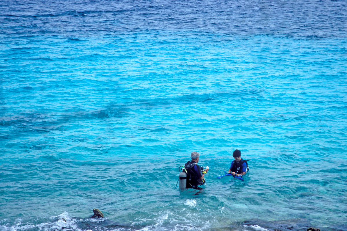 Taucher im Marine Park, Bonaire