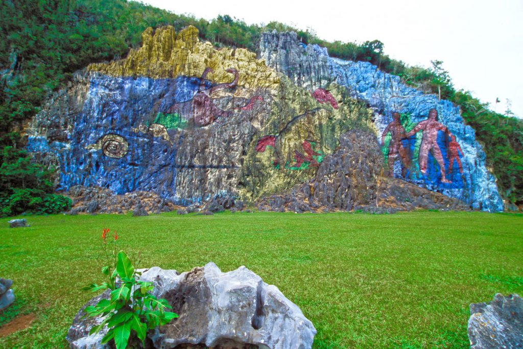 Wandbild Mural de la Prehistoria nahe Vinales