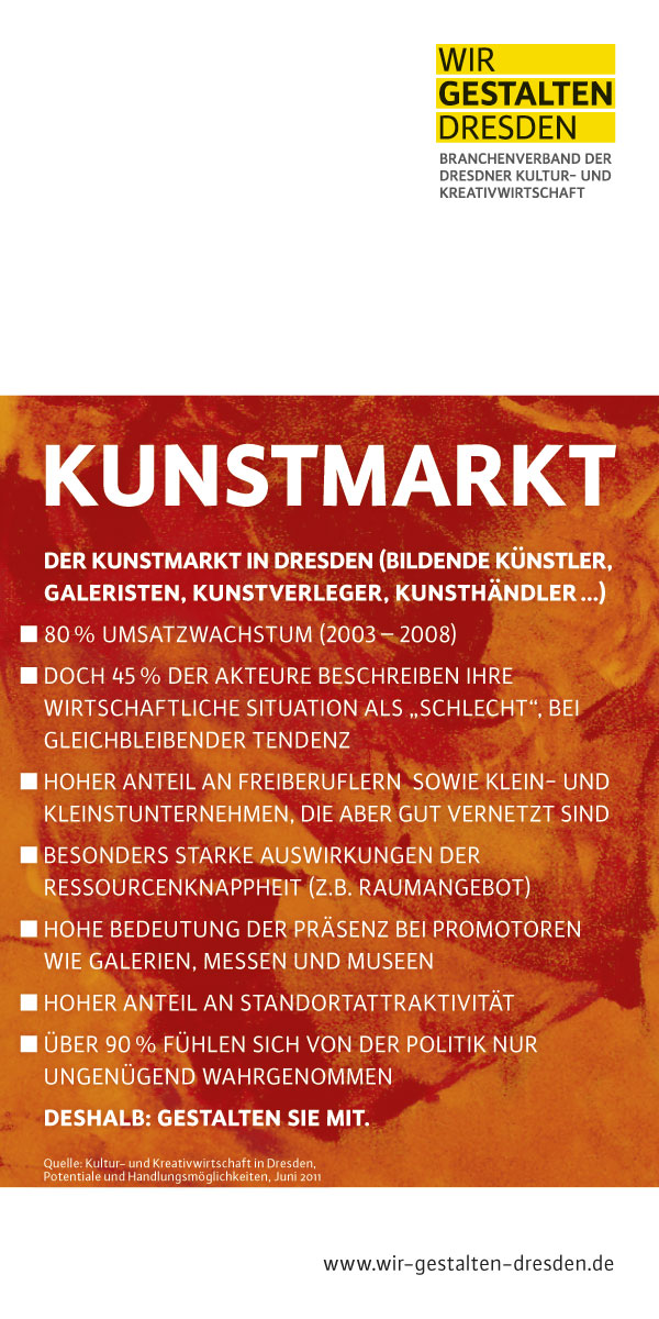 Flyer Kunstmarkt von Wir gestalten Dresden