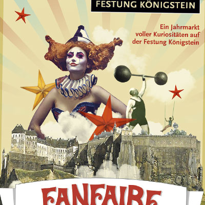 Plakat Weihnachtsfeier Fanfaire auf der Festung Königstein