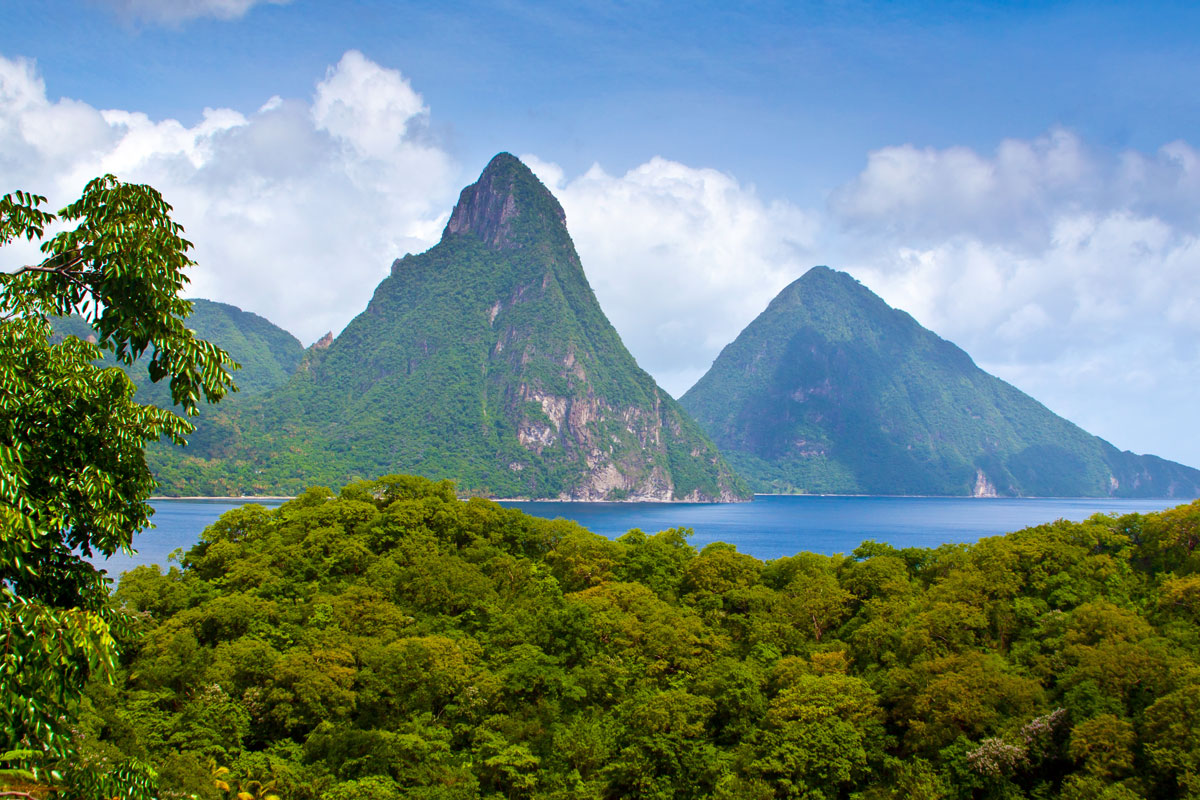 Die Deux Pitons auf St. Lucia