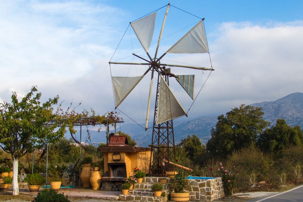 Windmühle zum Wasserpumpen auf der Lasithi-Hochebene