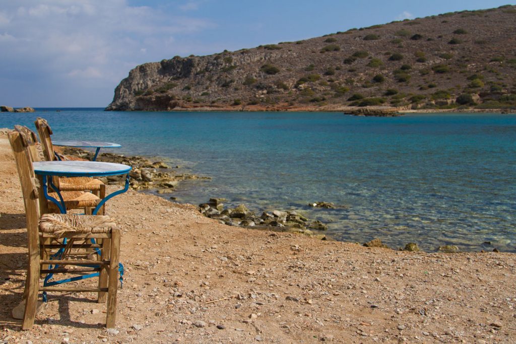 Ruheplatz auf der Lepra-Insel Spinalonga vor Kreta