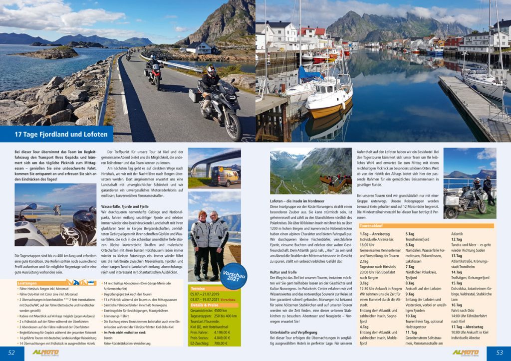 Katalog 2019 Almoto Motorradreisen