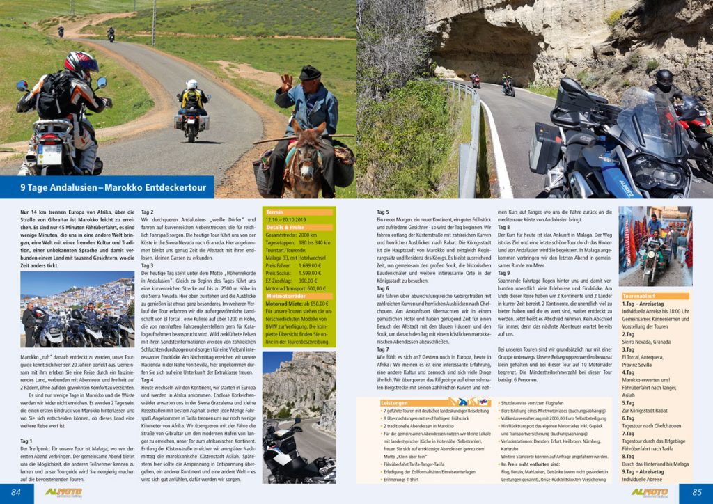 Katalog 2019 Almoto Motorradreisen