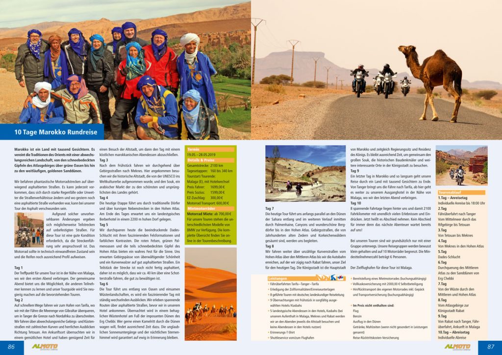 Katalog 2019 Almoto Motorradreisen
