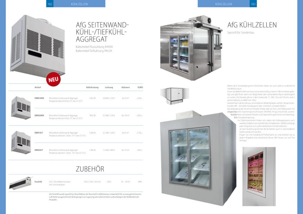 Katalog 2019 für Großküchen von AfG Berlin