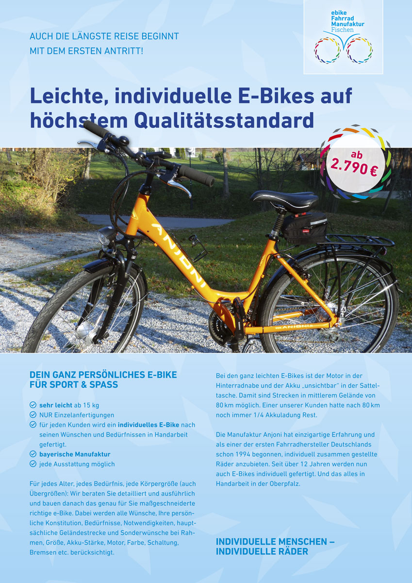 Flyer E-Bike Fahrradmanufaktur Fischen