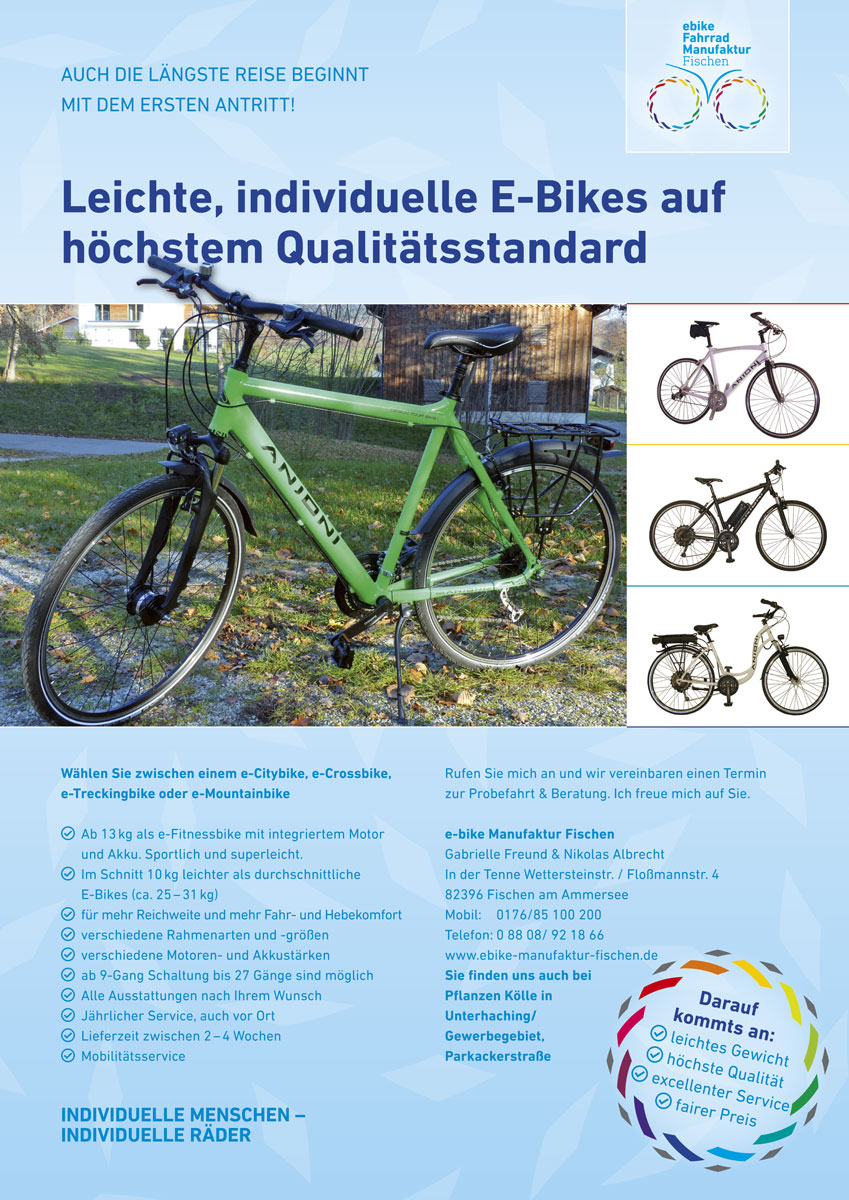 Flyer E-Bike Fahrradmanufaktur Fischen