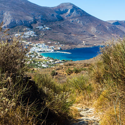 Wanderweg nach Aegiali, Amorgos, Griechenland