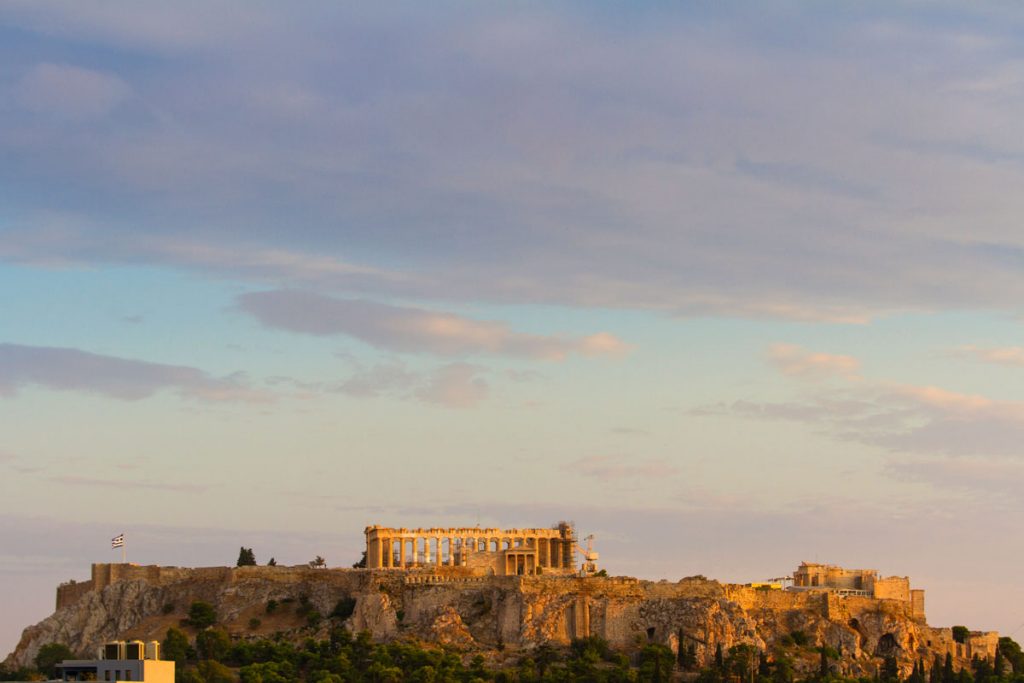 Akropolis im Abendlicht, Athen, Griechenland