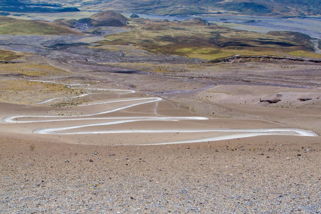 Fahrt zum Parkplatz (4500m) am Cotopaxi