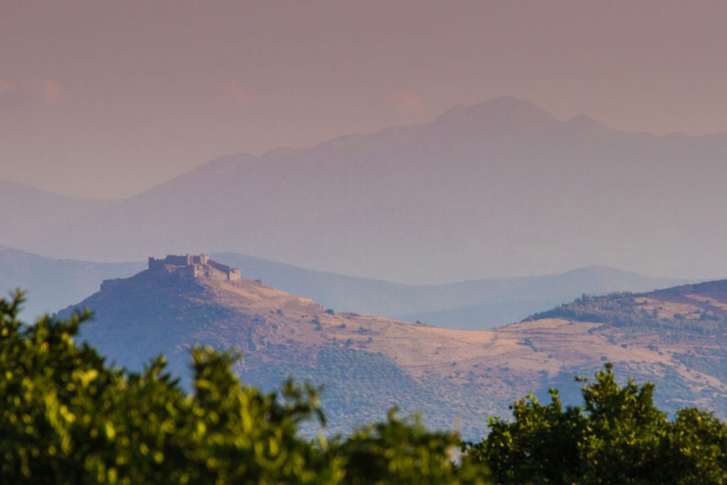 Die Burg Larissa bei Argos auf Peloponnes, Griechenland