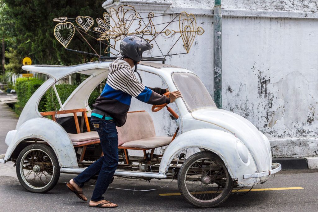 Fahrrad-Rikscha in Yogyakarta