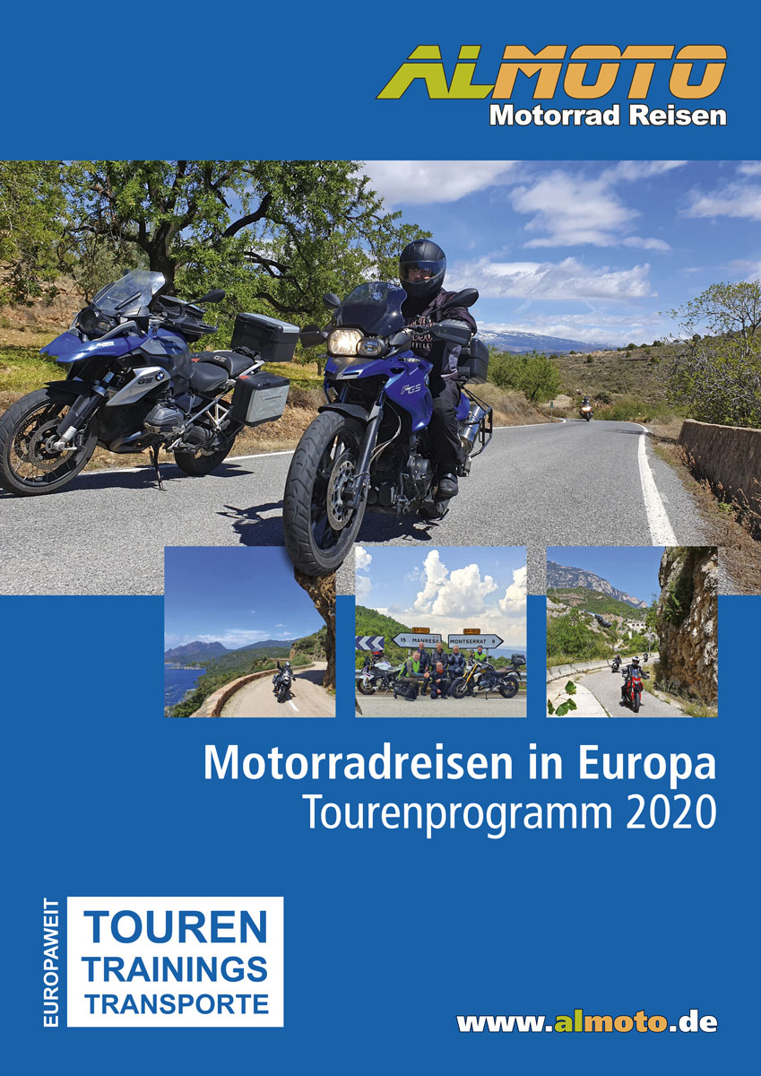 Jahreskatalog 2020 von Almoto Motorradreisen