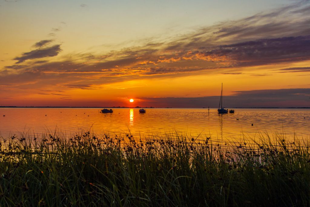 Sonnenuntergang in Loissin bei Greifswald als HDR