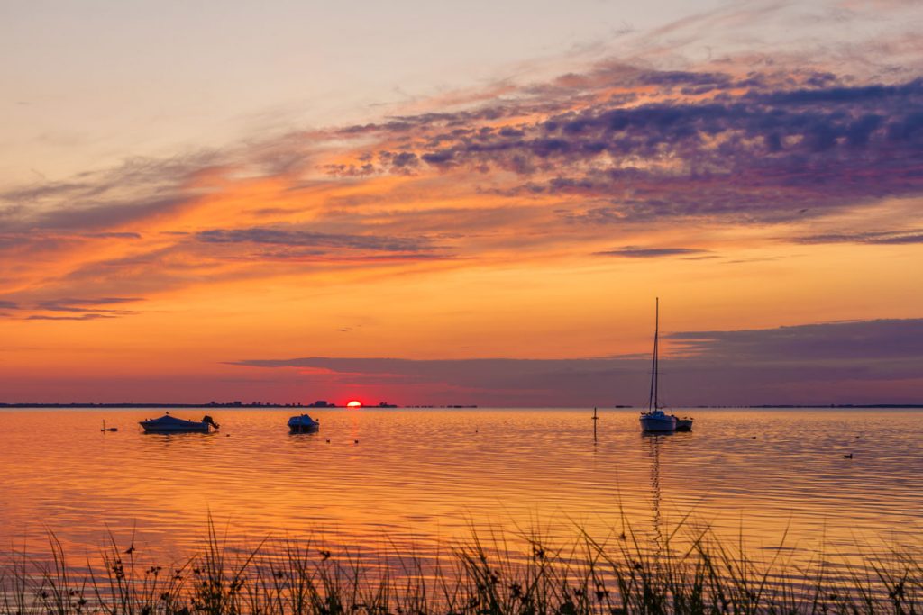 Sonnenuntergang in Loissin bei Greifswald als HDR