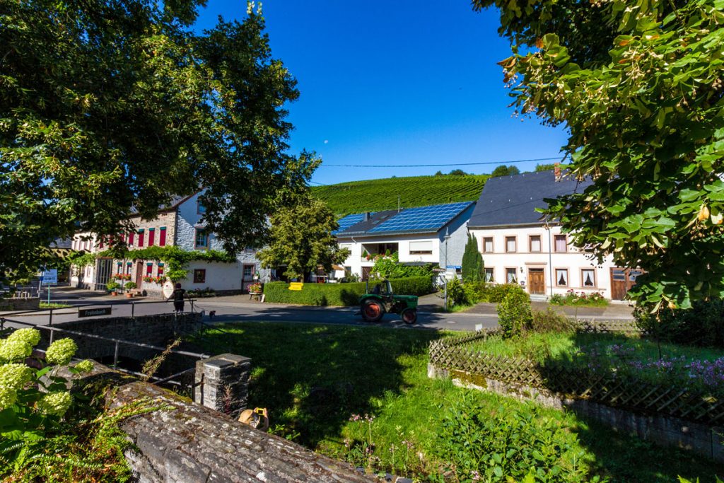 Weindorf Burgen im Anbaugebiet Mittelmosel