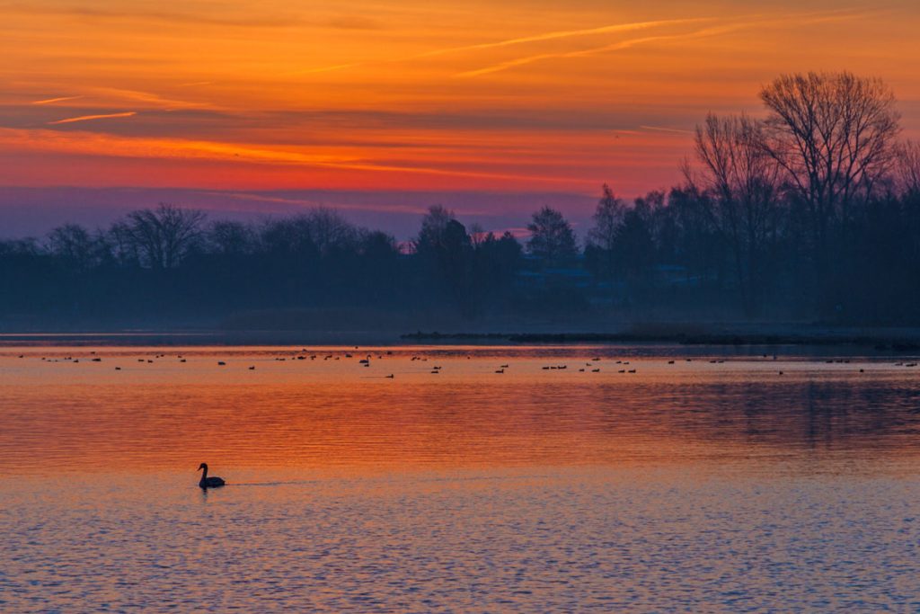 Sonnenaufgang in Stralsund-Devin