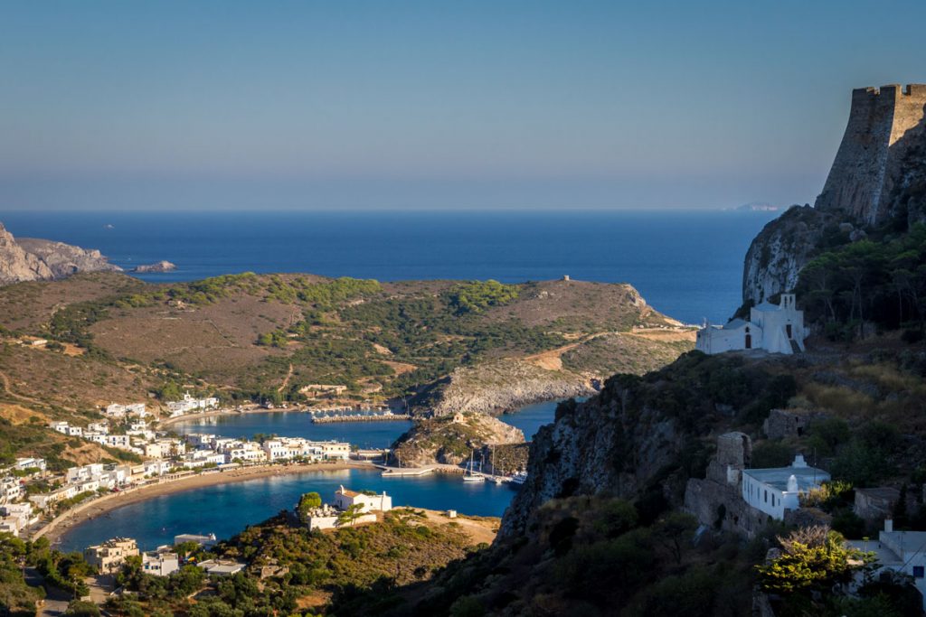 Die Doppelbucht von Kapsali auf Kythira