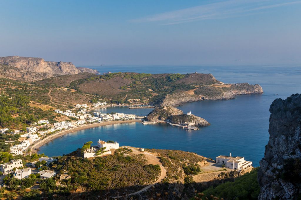 Die Doppelbucht von Kapsali auf Kythira