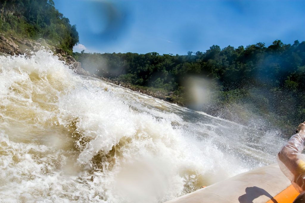 Schlauchbootsafari mit Macuco Boot Safari auf dem Iguaçú, Brasilien