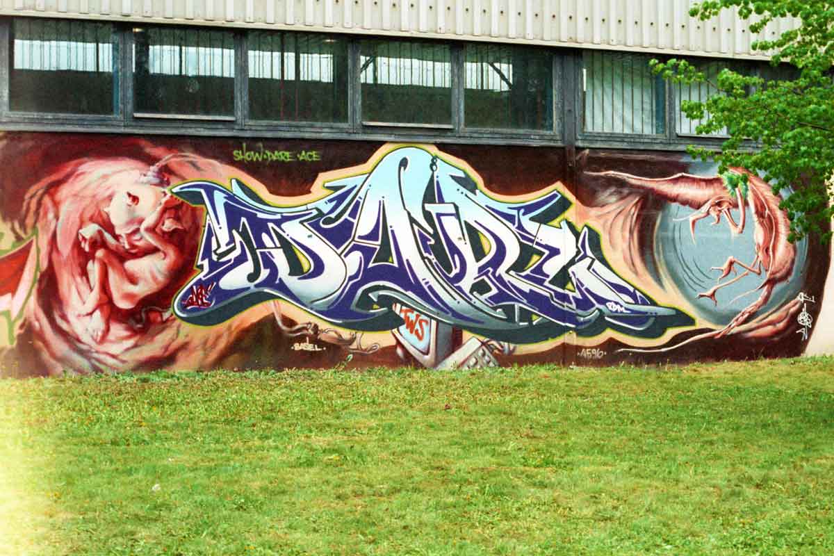 Graffiti von DARE zur Sprühfrisch 1996